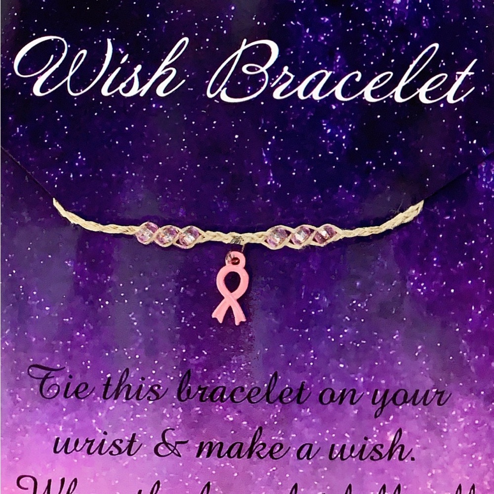 Pink Ribbon Wish Bracelet